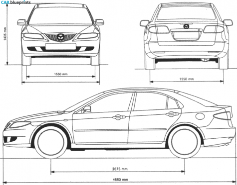 1998 Mazda 626 Hatchback blueprint